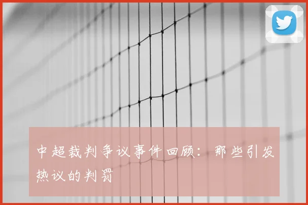 中超裁判争议事件回顾：那些引发热议的判罚